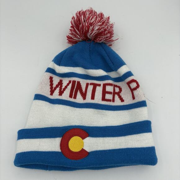 Winter‎ Park Colorado Ski Resort Adult Hat Cap Knit Beanie w Pom Cirque C2 - Picture 1 of 7